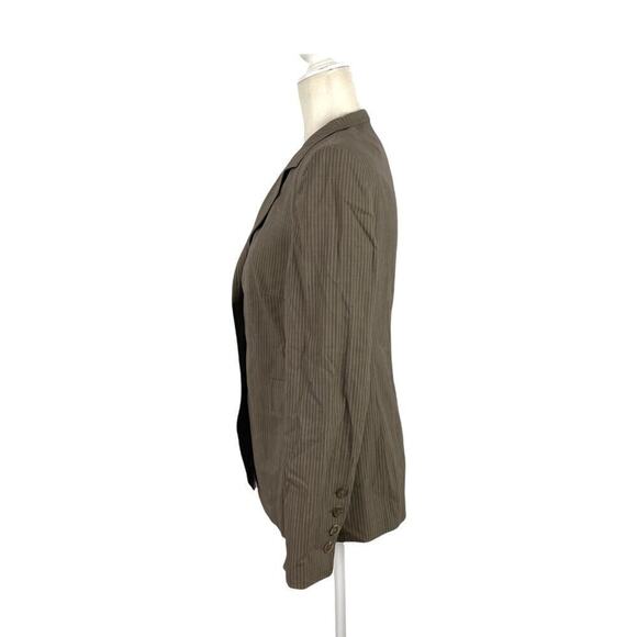 Akris Punto Womens Single-Breasted Micro Striped Wool Blazer Size 8 - Picture 7 of 16